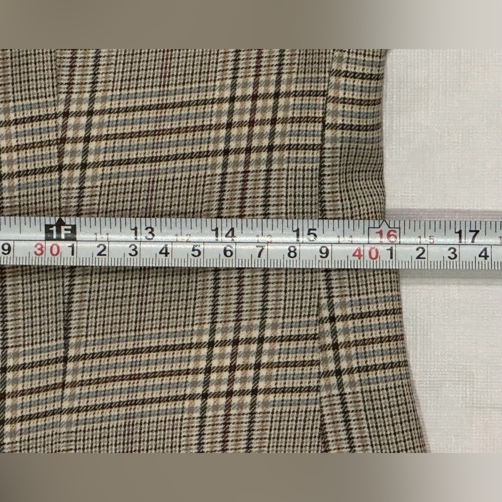 BURBERRYS LADIES 6 ITALY SKIRT SUIT SUPER 120’S EXTRAFINE WOOL TARTAN PLAID - Picture 12 of 16